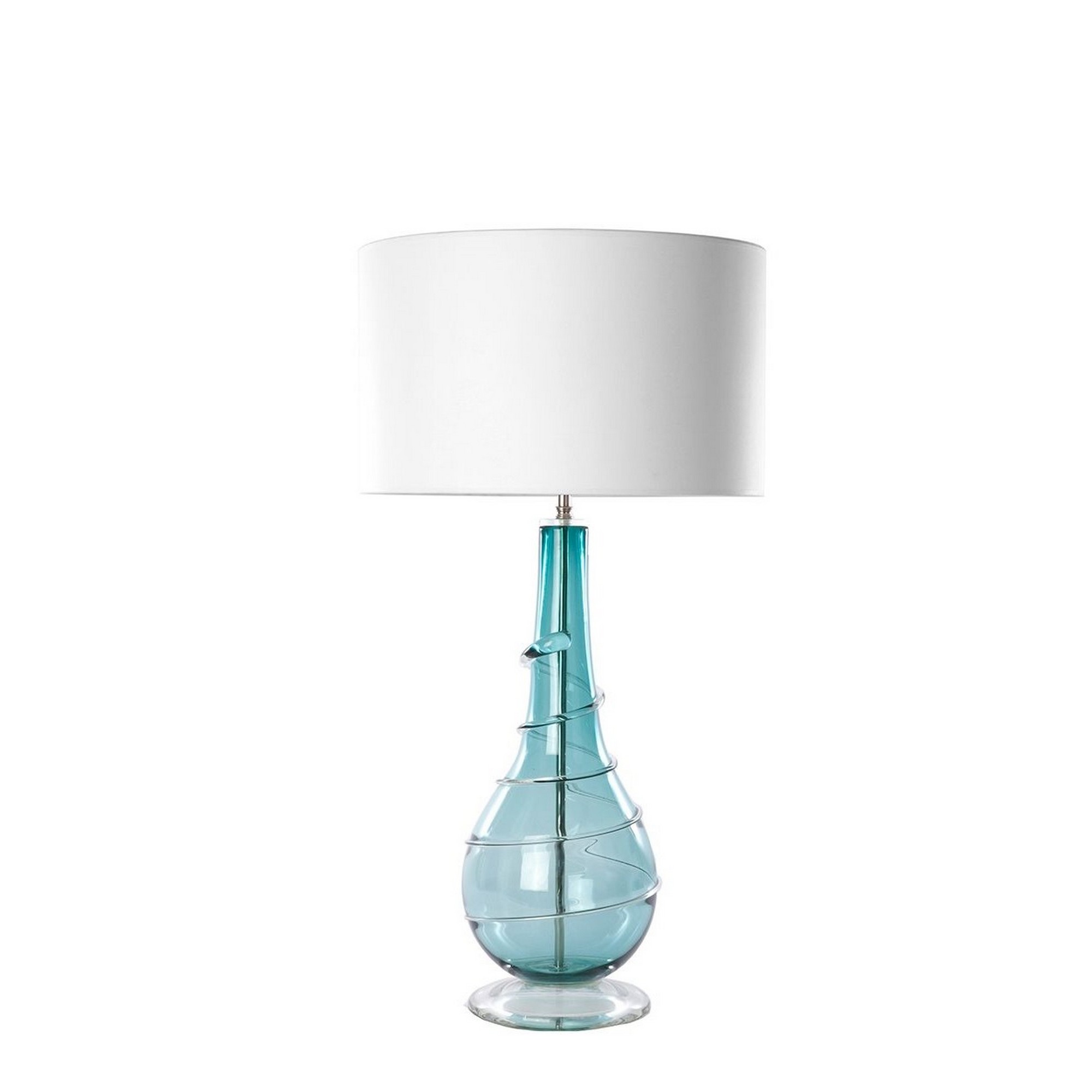 Turquoise deals glass lamp